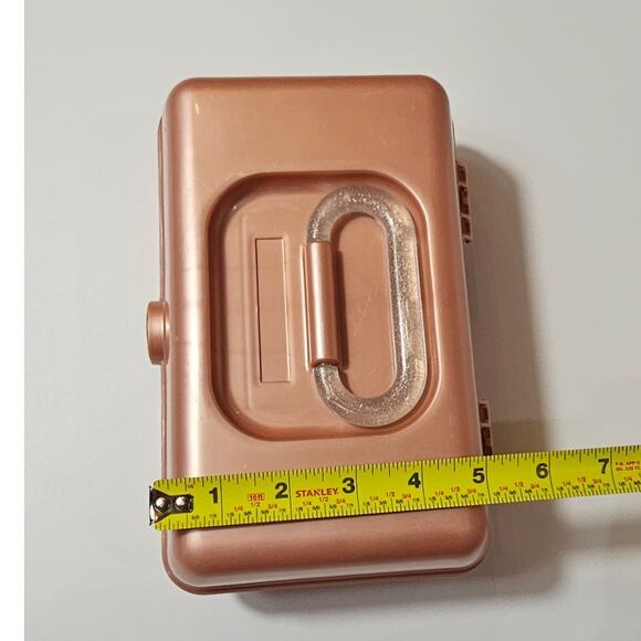 Caboodles Pretty in Petite Makeup Cosmetic Case Rose Gold Glitter Handle - Picture 12 of 12